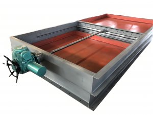 電動雨水排口閘板閥，電動污泥水溝閘板