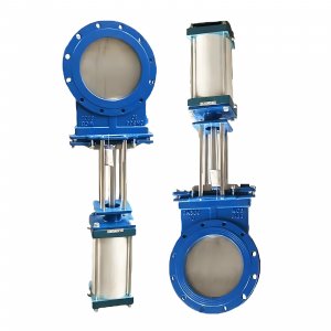 氣動刀閘閥：PZ673Y-16C，DN250，介質灰渣混