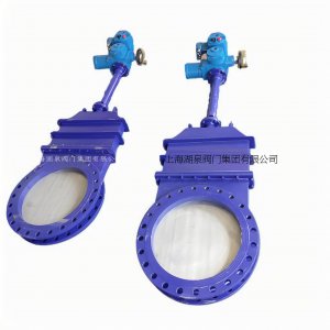 DN400的電動刀閘閥介質是酸性污水水,有帶